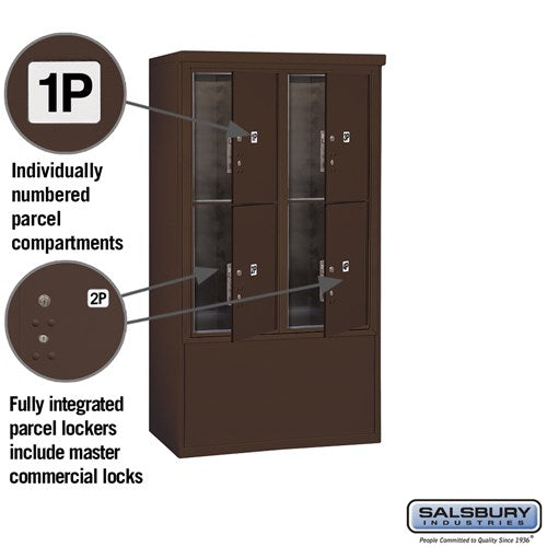 10 Door High Free-Standing Parcel Locker with Private Access