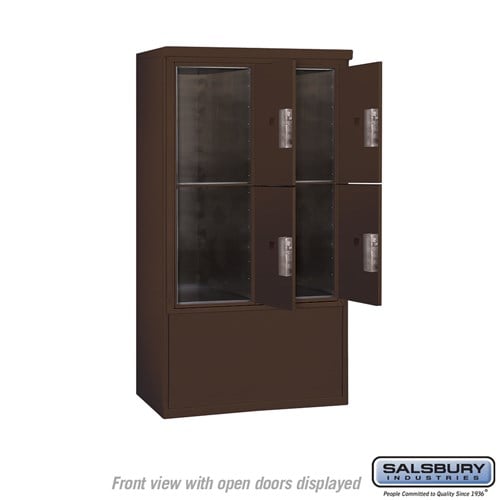 10 Door High Free-Standing Parcel Locker with Private Access