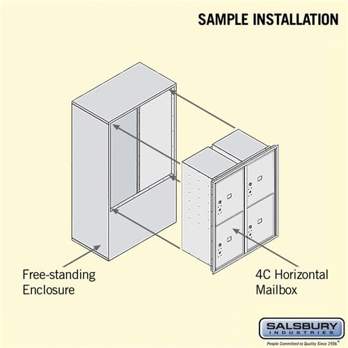 10 Door High Free-Standing Parcel Locker with Private Access