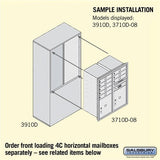 Free-Standing Enclosure for Double Column Mailboxes - Aluminum