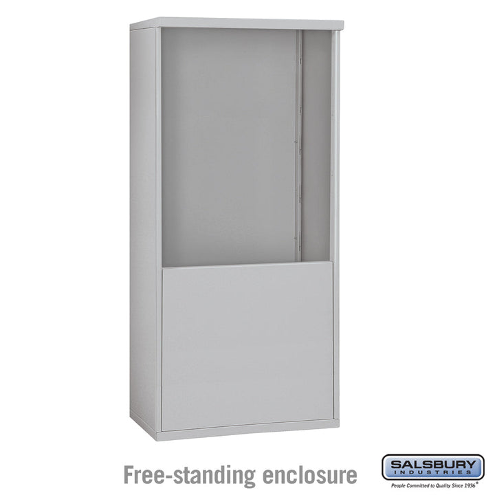 Free-Standing Enclosure for Double Column Mailboxes - Aluminum