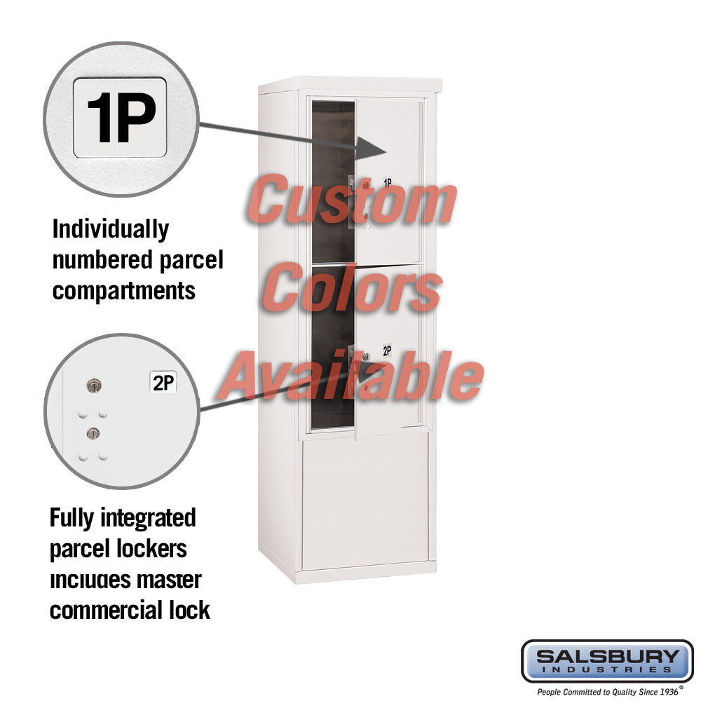 10-Door Free-Standing Mailbox with Parcel Locker in Black