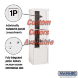 10-Door Free-Standing Mailbox with Parcel Locker in Black