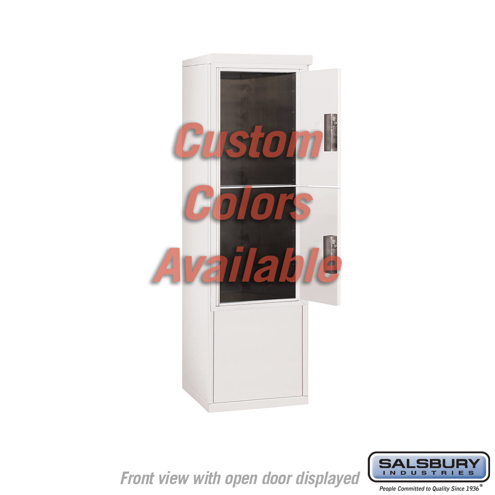 10-Door Free-Standing Mailbox with Parcel Locker in Black