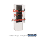 10-Door Free-Standing Mailbox with Parcel Locker in Black