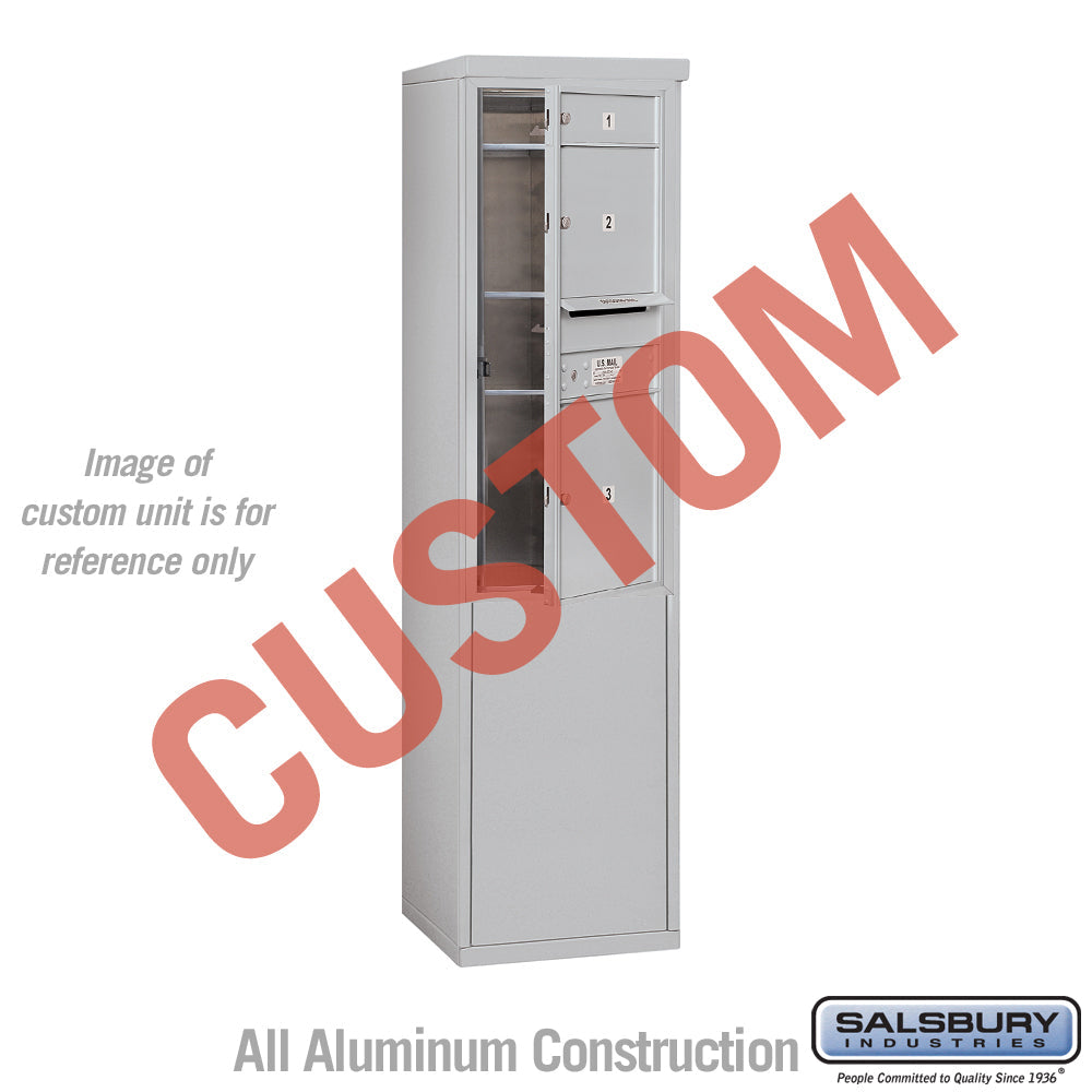 Free-Standing 4C Horizontal Mailbox Unit - 10 Door High - Aluminum - USPS Access