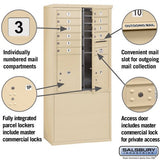 11-Door Free-Standing Mailbox with Parcel Locker, Aluminum, Private Access