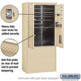 11-Door Free-Standing Mailbox with Parcel Locker, Aluminum, Private Access