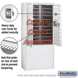 Free-Standing 4C Horizontal Mailbox Unit with 20 Compartments and Secure Lock