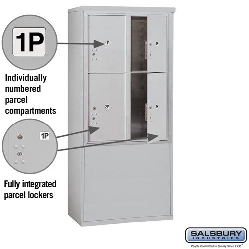 11 Door Free-Standing Parcel Locker with 4 Parcel Lockers for USPS Access