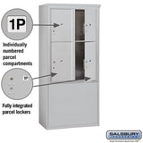11 Door Free-Standing Parcel Locker with 4 Parcel Lockers for USPS Access