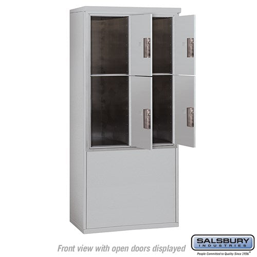 11 Door Free-Standing Parcel Locker with 4 Parcel Lockers for USPS Access