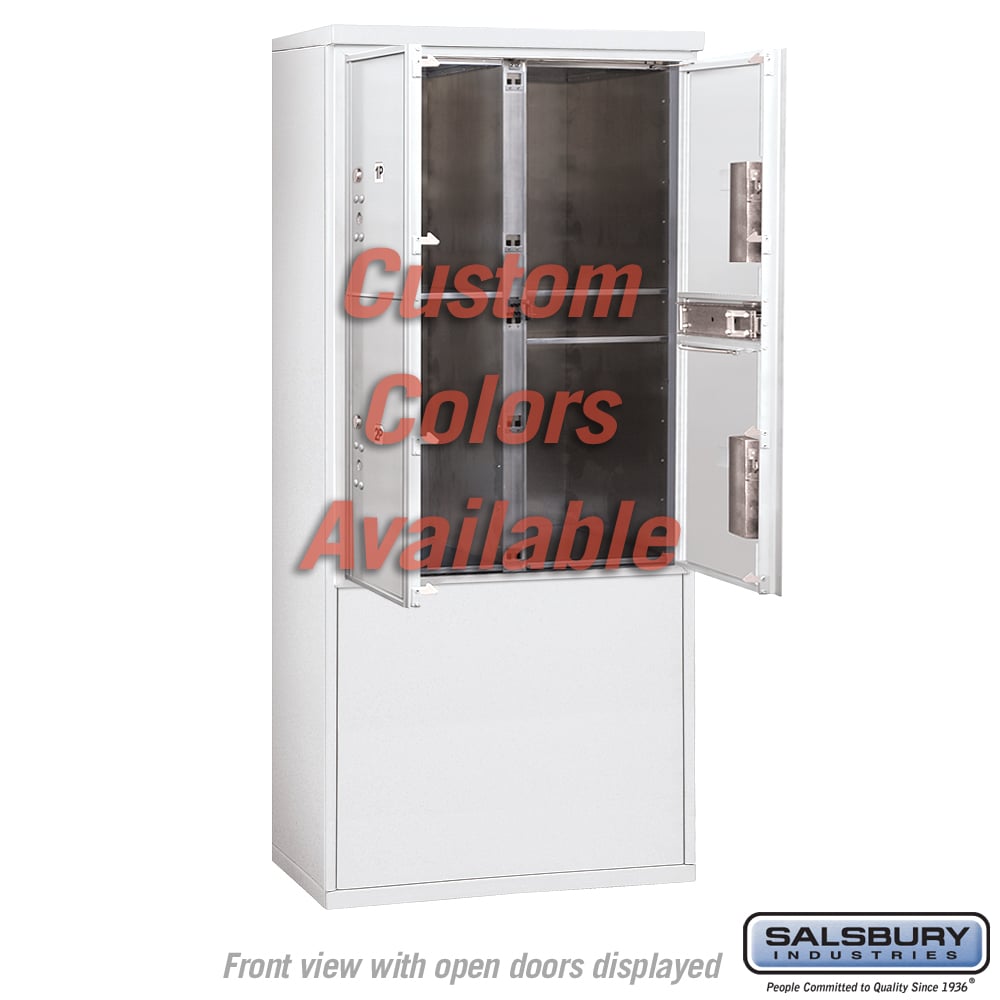 Free-Standing 4C Horizontal Mailbox Unit with Parcel Lockers