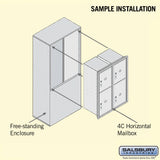 11-Door Free-Standing Parcel Locker with 4 Parcel Compartments in Bronze