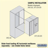 Free-Standing Enclosure for Double Column Mailbox - Black