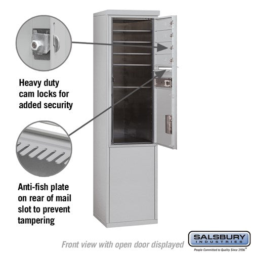 11-Door Free-Standing Mailbox with Parcel Locker, Aluminum, Private Access
