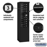 11-Door Free-Standing 4C Horizontal Mailbox with USPS Access