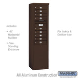 11-Door High Free-Standing 4C Horizontal Mailbox with USPS Access