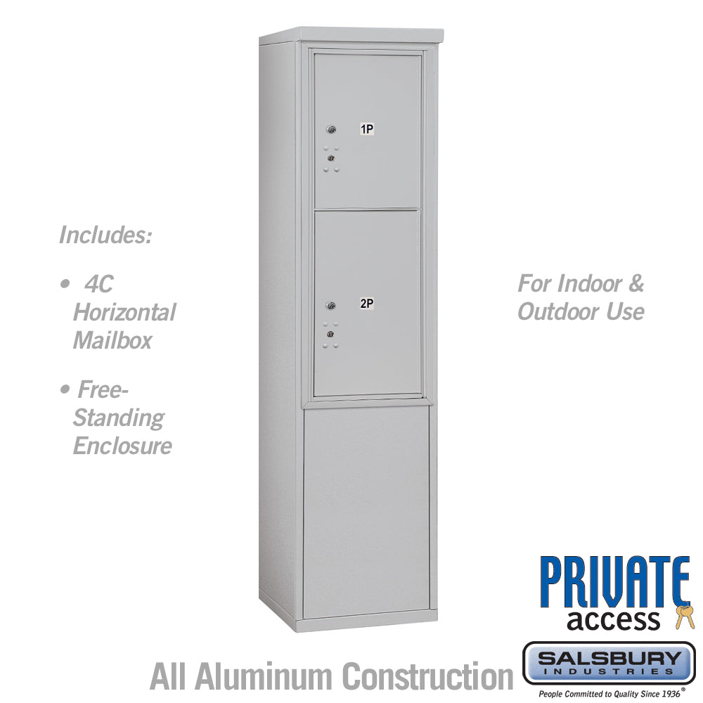 18-Door Aluminum Mailbox System - Rear Loading - Secure and Durable