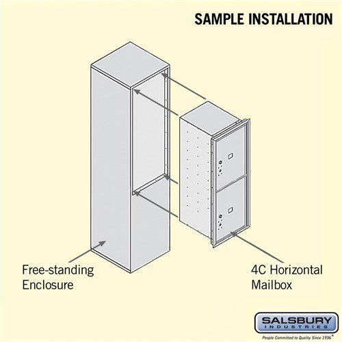 18-Door Aluminum Mailbox System - Rear Loading - Secure and Durable