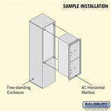18-Door Aluminum Mailbox System - Rear Loading - Secure and Durable