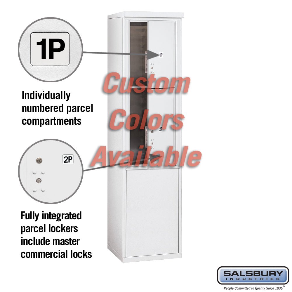 Free-Standing 4C Horizontal Mailbox Unit with Parcel Lockers