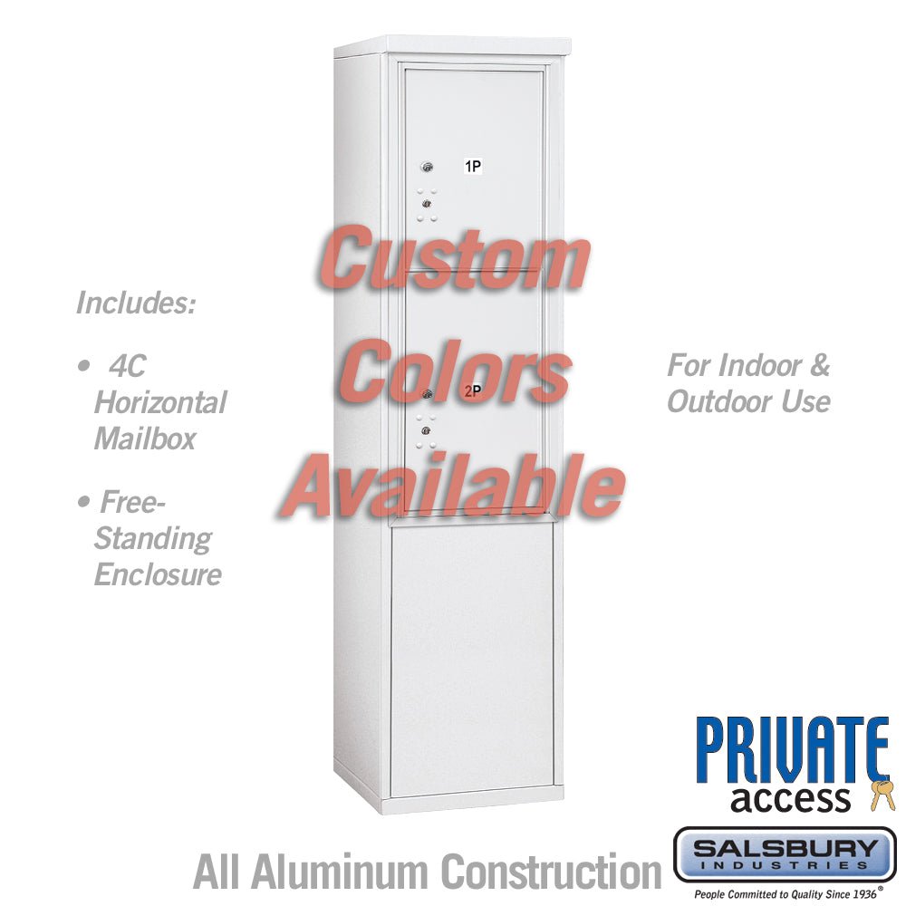 Free-Standing 4C Horizontal Mailbox Unit with Parcel Lockers