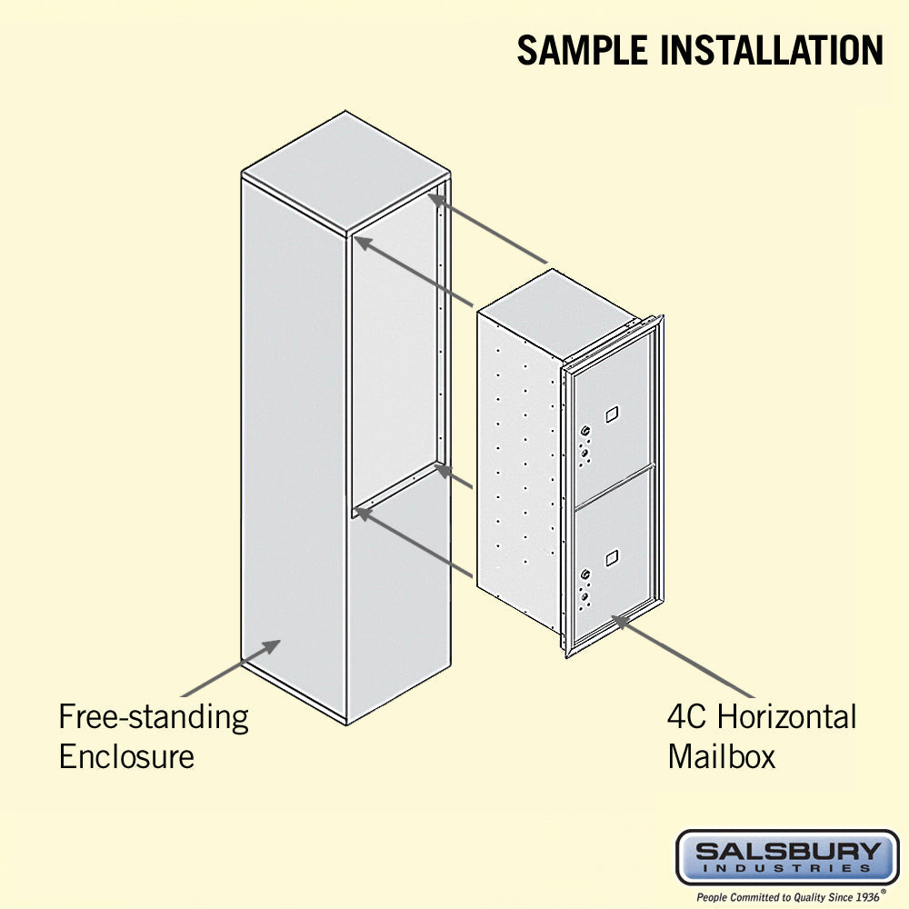 11-Door Free-Standing Parcel Locker with Private Access in Bronze