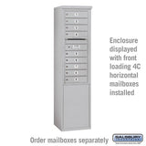 Free-Standing Enclosure for Single Column Mailbox Unit - Aluminum