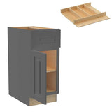Home Decorators Collection Grayson 15 in. W x 24 in. D x 34.5 in. H Assembled Plywood Base Kitchen Cabinet in Deep Onyx with Utility Soft Close LH
