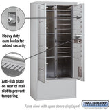 Maximum Height Free-Standing Mailbox with 10 Compartments and Parcel Lockers