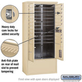 Maximum Height Free-Standing 4C Horizontal Parcel Locker with 8 Compartments in Sandstone