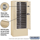 Maximum Height Free-Standing 4C Horizontal Mailbox with 29 Doors in Sandstone with Private Access