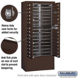 Maximum Height Free-Standing 4C Horizontal Mailbox with 29 Doors in Bronze with Private Access
