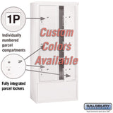 Free-Standing 4C Horizontal Mailbox Unit with Parcel Locker and Enclosure
