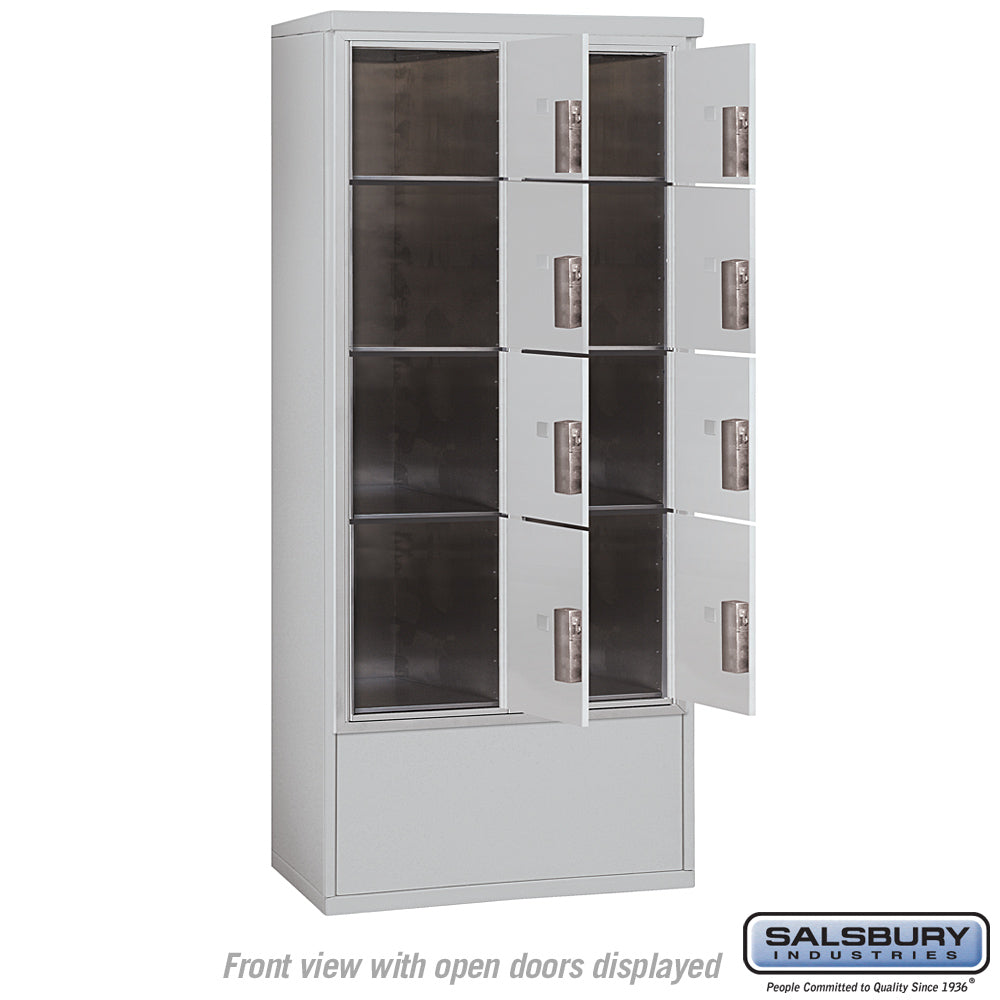 Maximum Height Free-Standing 4C Horizontal Parcel Locker with 8 Parcel Compartments