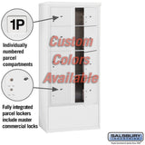 Free-Standing 4C Horizontal Mailbox Unit with Double Column Parcel Lockers