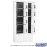 Free-Standing 4C Horizontal Mailbox Unit with Double Column Parcel Lockers