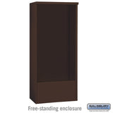 Free-Standing Enclosure for Double Column Mailbox Unit - Bronze