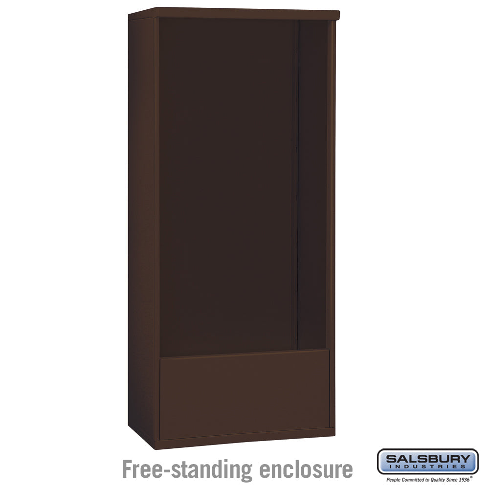 Free-Standing Enclosure for Double Column Mailbox Unit - Bronze