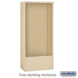 Free-Standing Enclosure for 3716 Double Column Mailbox Unit - Sandstone