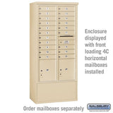 Free-Standing Enclosure for 3716 Double Column Mailbox Unit - Sandstone