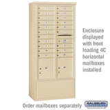 Free-Standing Enclosure for 3716 Double Column Mailbox Unit - Sandstone