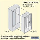Free-Standing Enclosure for 3716 Double Column Mailbox Unit - Sandstone