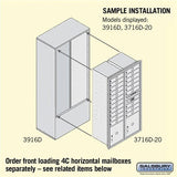 Free-Standing Enclosure for 3716 Double Column Mailbox Unit - Sandstone
