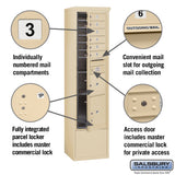 Maximum Height Free-Standing 4C Horizontal Mailbox with Parcel Lockers in Sandstone