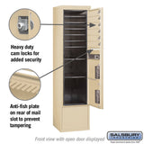 Maximum Height Free-Standing 4C Horizontal Mailbox with Parcel Lockers in Sandstone