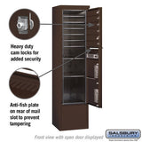 Maximum Height Free-Standing 4C Horizontal Mailbox with Parcel Lockers in Bronze
