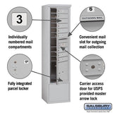 Maximum Height Free-Standing 4C Horizontal Mailbox with 9 Doors and Parcel Locker