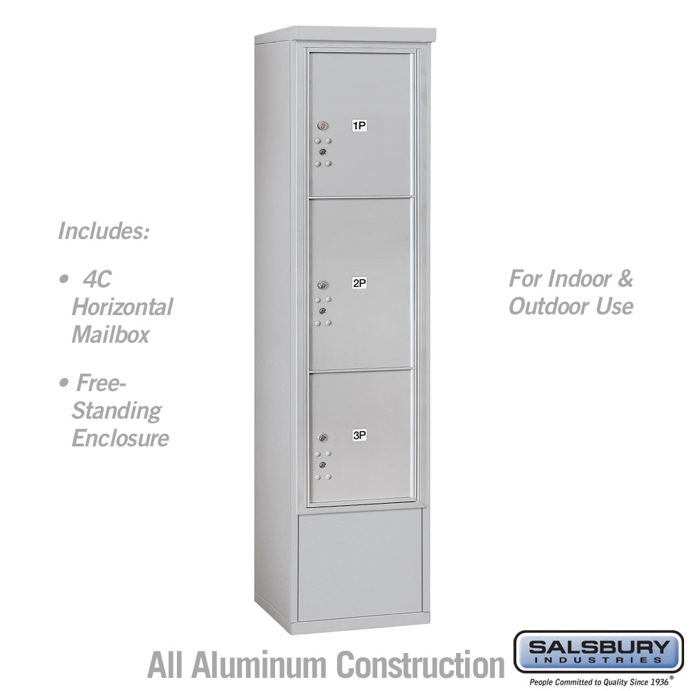 Maximum Height Free-Standing 4C Horizontal Parcel Locker with USPS Access